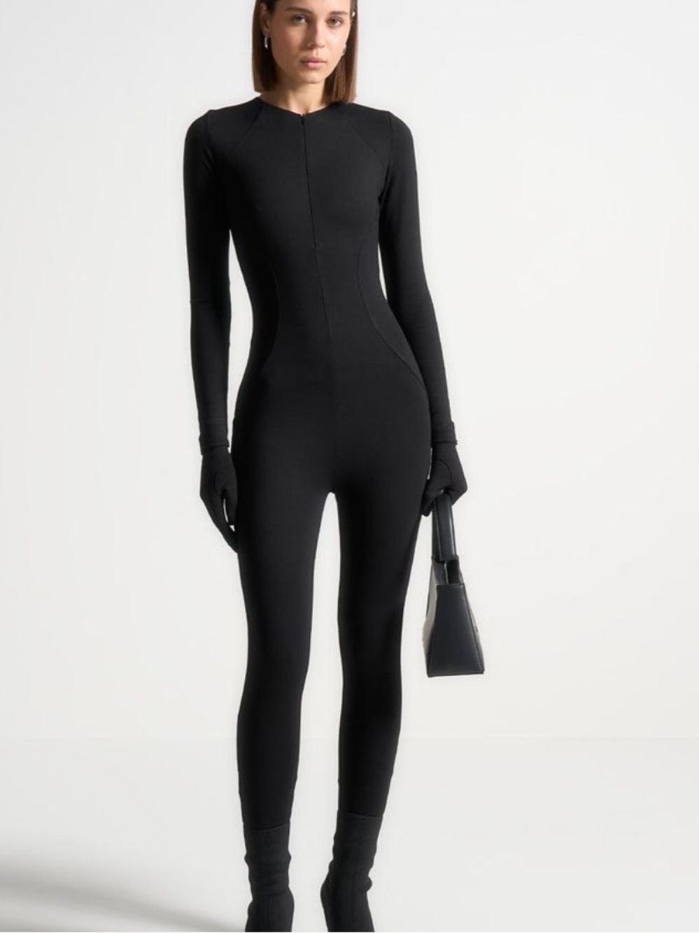 Maniere de voir Black Long-Sleeve Jumpsuit